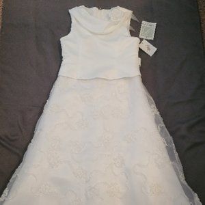 Girl's Size 12 Bonnie Jean White Dress, NWT (Flower Girl/Frist Communion)